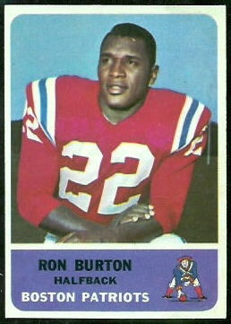 Ron Burton 1962 Fleer football card