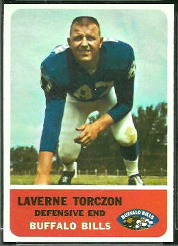 Laverne Torczon 1962 Fleer football card