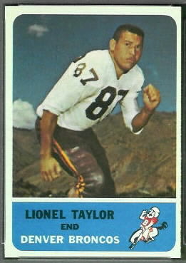 lionel taylor fleer 1962 broncos denver