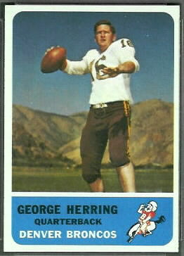 George Herring 1962 Fleer football card