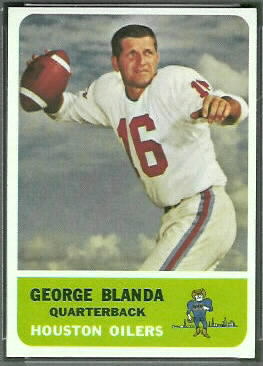 George Blanda 1962 Fleer football card