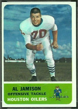 Al Jamison 1962 Fleer football card