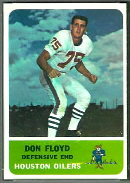 Don Floyd 1962 Fleer football card