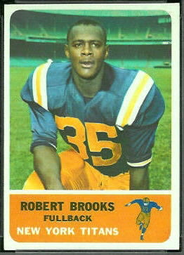Robert Brooks 1962 Fleer football card