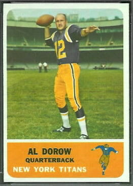 Al Dorow 1962 Fleer football card