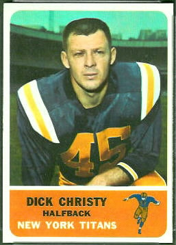 Dick Christy 1962 Fleer football card Dick Christy 1962 Fleer football card