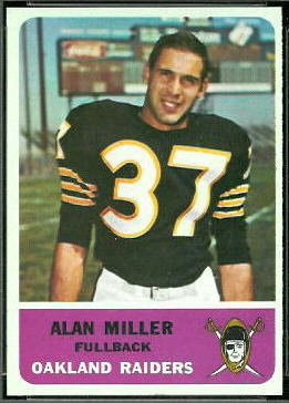 Alan Miller 1962 Fleer football card