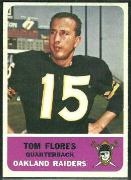 Tom Flores 1962 Fleer football card