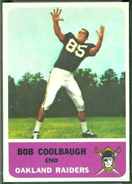 Bob Coolbaugh 1962 Fleer football card