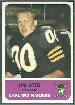 Jim Otto 1962 Fleer football card