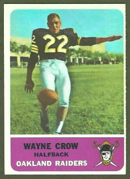 Wayne Crow 1962 Fleer football card