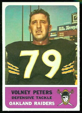 Volney Peters 1962 Fleer football card