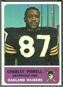 Charlie Powell 1962 Fleer football card Charlie Powell 1962 Fleer football card