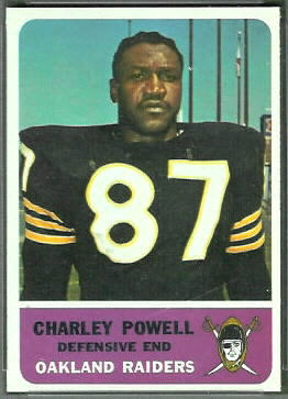 Charlie Powell 1962 Fleer football card