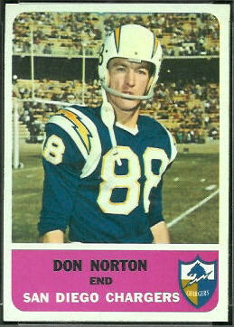 Don Norton 1962 Fleer football card