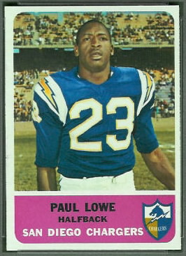 Paul Lowe 1962 Fleer football card