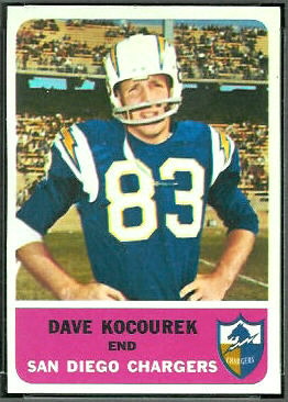 Dave Kocourek 1962 Fleer football card