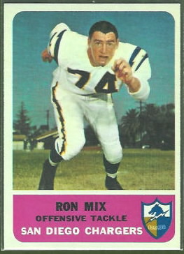 Ron Mix 1962 Fleer football card