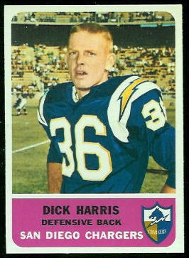 Dick Harris 1962 Fleer football card