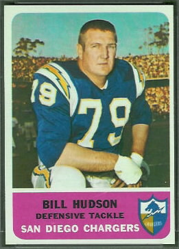 Bill Hudson 1962 Fleer football card