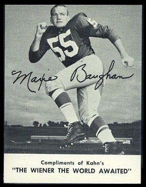 Maxie Baughan 1962 Kahns football card