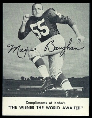 Maxie Baughan 1962 Kahns football card Maxie Baughan 1962 Kahns football card