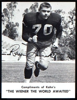 Ray Lemek 1962 Kahns football card