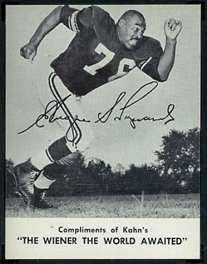 Gene Lipscomb 1962 Kahns football card