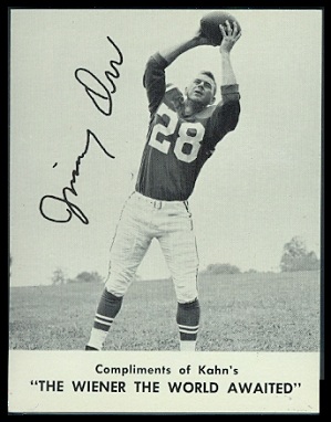 Jimmy Orr 1962 Kahns football card