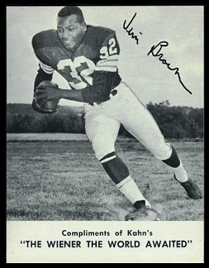 Jim Brown 1962 Kahns football card