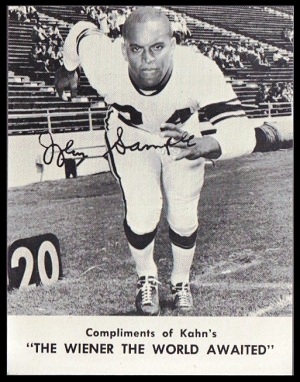 John Sample 1962 Kahns football card John Sample 1962 Kahns football card