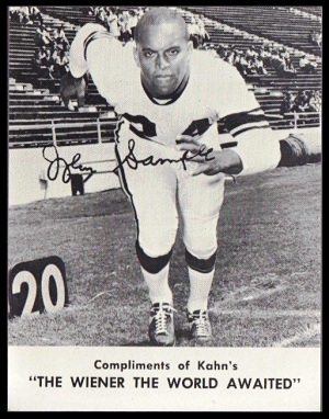 John Sample 1962 Kahns football card