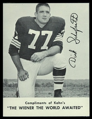 Dick Schafrath 1962 Kahns football card