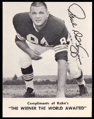 Paul Wiggin 1962 Kahns football card Paul Wiggin 1962 Kahns football card