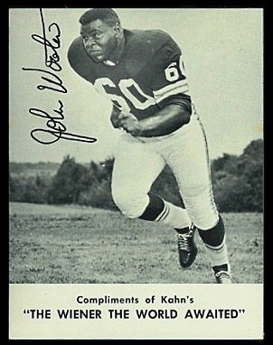 John Wooten 1962 Kahns football card John Wooten 1962 Kahns football card