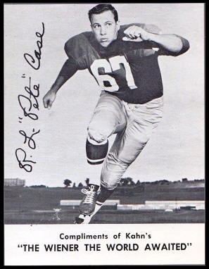 Pete Case 1962 Kahns football card