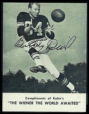 Buddy Dial 1962 Kahns football card Buddy Dial 1962 Kahns football card