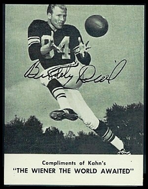 Buddy Dial 1962 Kahns football card