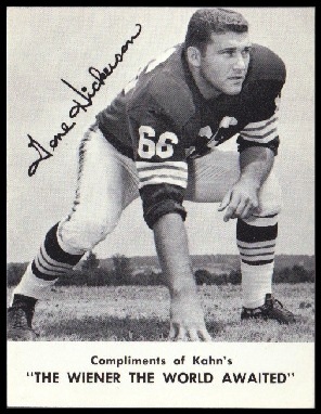 Gene Hickerson 1962 Kahns football card Gene Hickerson 1962 Kahns football card