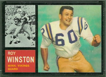 Roy Winston 1962 Topps football card Roy Winston 1962 Topps football card