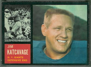 Jim Katcavage 1962 Topps football card Jim Katcavage 1962 Topps football card