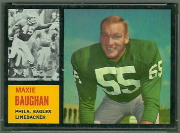 Maxie Baughan 1962 Topps football card