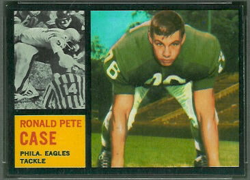 Pete Case 1962 Topps football card