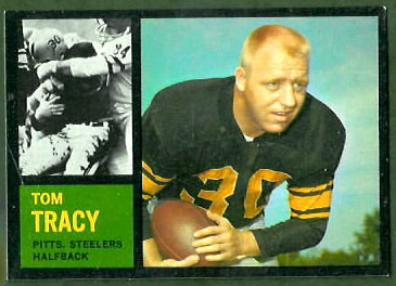 Tom Tracy 1962 Topps football card