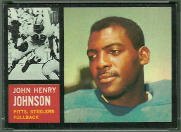 John Henry Johnson 1962 Topps football card