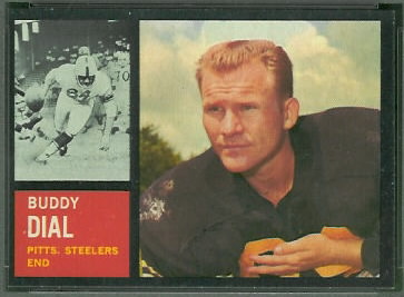 Buddy Dial 1962 Topps football card