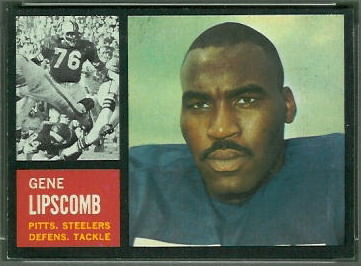 Gene Lipscomb 1962 Topps football card