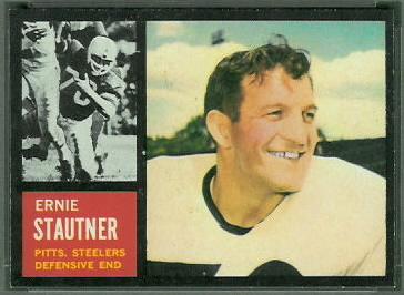 Ernie Stautner 1962 Topps football card Ernie Stautner 1962 Topps football card