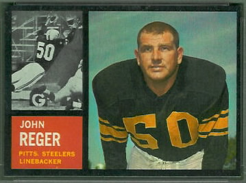 John Reger 1962 Topps football card