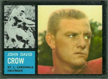 John David Crow 1962 Topps football card John David Crow 1962 Topps football card